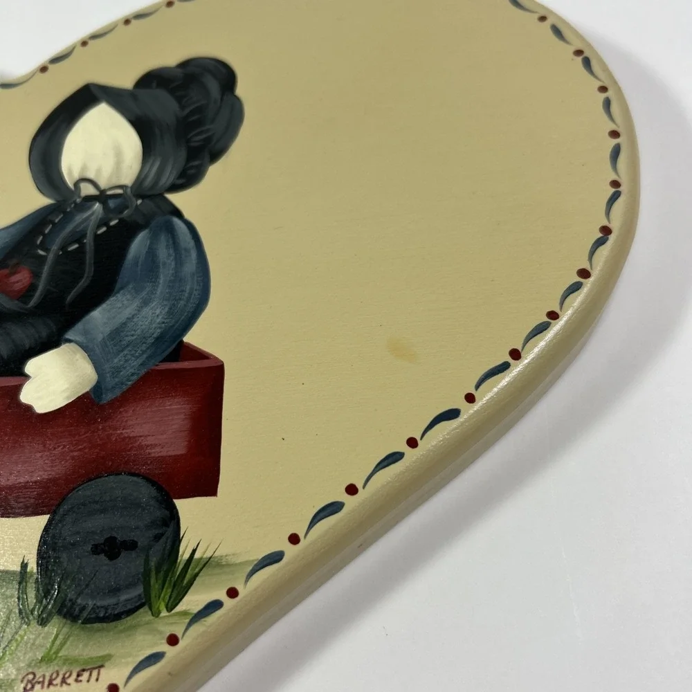 Country Decor Wooden Plaque Amish Wagon Duck Painted‎ Barrett